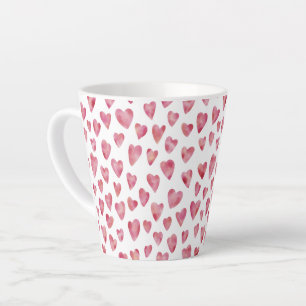 Roze Love Heart patroon Latte Mok