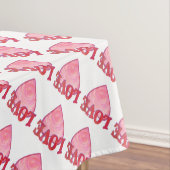 Roze Love Heart Pattern Tafelkleed (Voorbeeld)