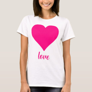 Roze Love Heart Shape T-shirt