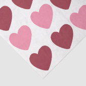 Roze Love Hearts Pattern Tissuepapier (Detail)