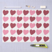 Roze Love Hearts Pattern Tissuepapier (Craft)