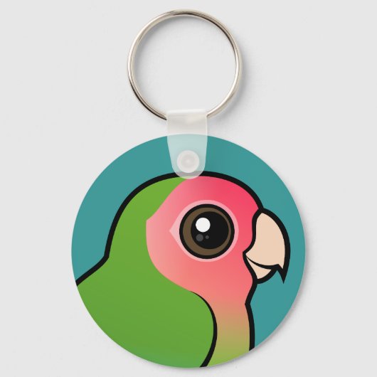 Roze Lovebird Sleutelhanger (Voorkant)