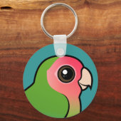 Roze Lovebird Sleutelhanger (Voorkant)