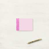 Roze Lovertjes Glans Post-it® Notes (Op bureau)