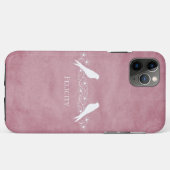 Roze Lovevogels Floral Vine iPhone Case (Achterkant (horizontaal))