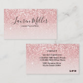 Roze lpn-Visitekaartje Visitekaartje (Voorkant / Achterkant)