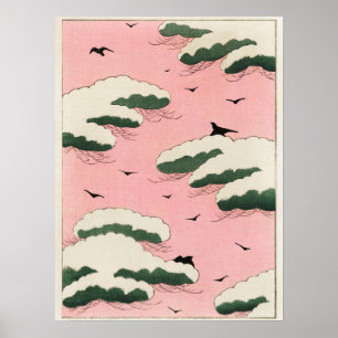 Roze lucht illustratie uit Bijutsu Sekai Poster