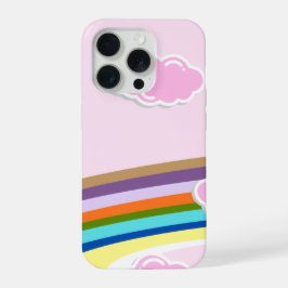 roze lucht regenboog  iPhone 15 pro hoesje