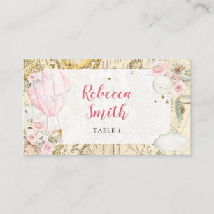 Roze luchtballon is niet ze schattige verjaardag plaatskaartje