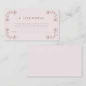Roze Luier Raffle Kaart (Voorkant / Achterkant)