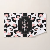 Roze luipaard afdrukken bad handdoek (Handdoek)