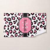 Roze luipaard afdrukken bad handdoek (Handdoek)