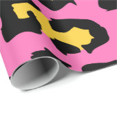 Roze luipaard afdrukken cadeaupapier (Rol Hoek)