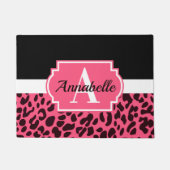 Roze luipaard afdrukken deurmat (Voorkant)