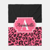 Roze luipaard afdrukken fleece deken (Voorkant)