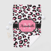 Roze luipaard afdrukken golfhanddoek (Insitu)