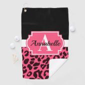 Roze luipaard afdrukken golfhanddoek (Insitu)