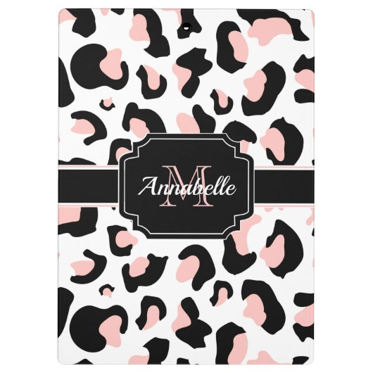 Roze luipaard afdrukken klembord (Achterkant)