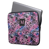 Roze luipaard afdrukken laptop sleeve (Voorkant Links)
