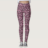 Roze luipaard afdrukken leggings (Voorkant)