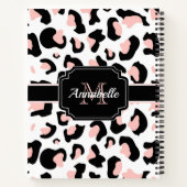 Roze luipaard afdrukken notitieboek (Achterkant)
