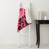 Roze luipaard afdrukken sherpa deken (In situ)