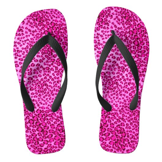 Roze luipaard afdrukken/Teenslippers Teenslippers (Voetbed)