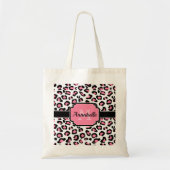 Roze luipaard afdrukken tote bag (Voorkant)