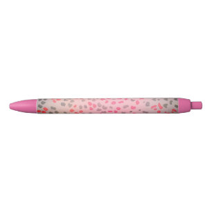 Roze luipaard Afdrukpen Zwarte Inkt Pen