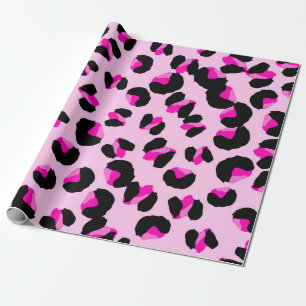 Roze luipaard. Dierlijk huidpatroon. Luipaard. Pan Cadeaupapier