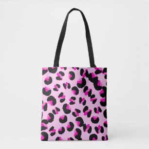 Roze luipaard. Dierlijk huidpatroon. Luipaard. Pan Draagtas