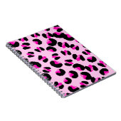 Roze luipaard. Dierlijk huidpatroon. Luipaard. Pan Notitieboek (Rechterzijde)
