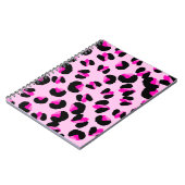 Roze luipaard. Dierlijk huidpatroon. Luipaard. Pan Notitieboek (Linkerzijde)