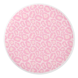 Roze Luipaard Jachtluipaard Dierenprint Safari Keramische Knop
