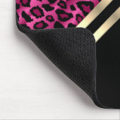 Roze luipaard - Monogram Muismat (Hoek)