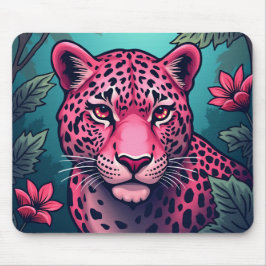 Roze luipaard mousepad muismat