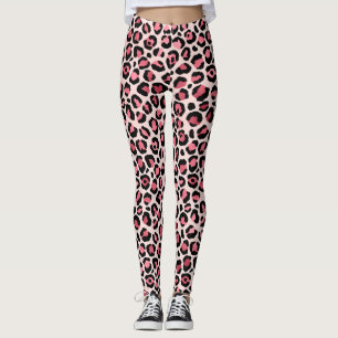 Roze Luipaard Patroon Leggings