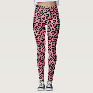 Roze Luipaard Patroon Leggings