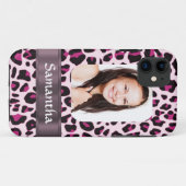 Roze luipaard print foto sjabloon Case-Mate iPhone case (Achterkant (horizontaal))