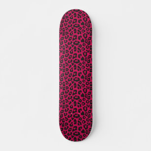roze luipaard print skateboard
