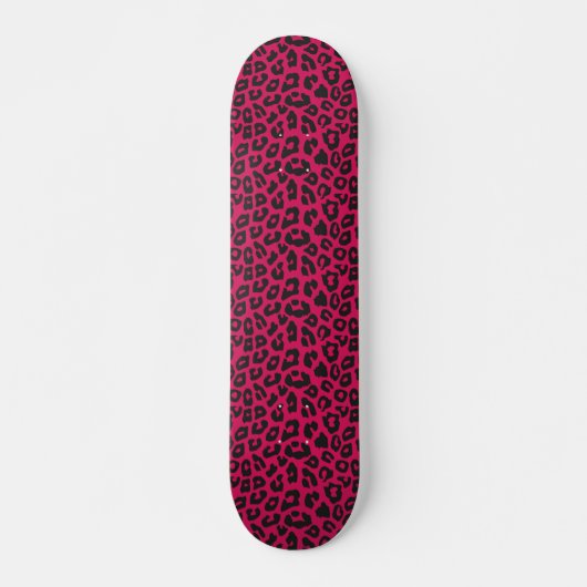 roze luipaard print skateboard (Voorkant)