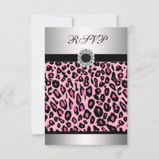 Roze Luipaard RSVP Sjabloon