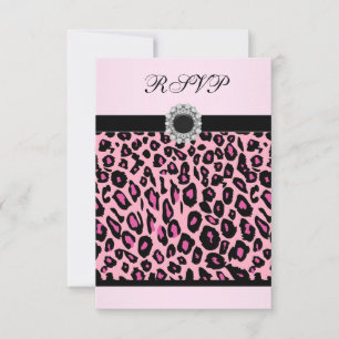 Roze Luipaard RSVP Sjabloon