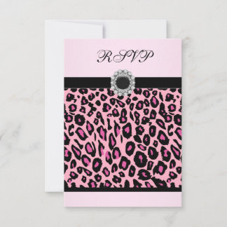 Roze Luipaard RSVP Sjabloon