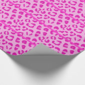 Roze Luipaard Vachtpatroon Cadeaupapier (Hoek)