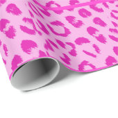 Roze Luipaard Vachtpatroon Cadeaupapier (Rol Hoek)