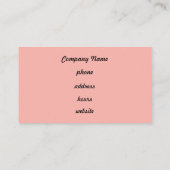  roze luipaard Visitekaartje (Achterkant)