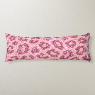 Roze Luipaardprint Lichaams Kussen | Glam Dierprin