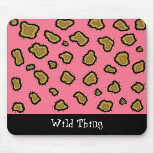 Roze Luipaardprint Muismat
