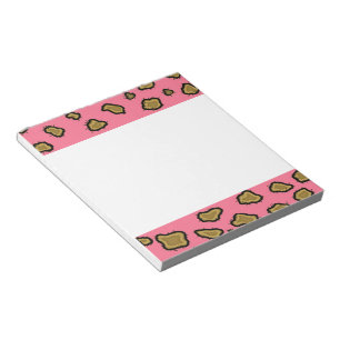Roze Luipaardprint Notitieblok